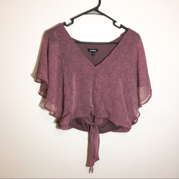 express pink purple crop top - Picture 1 of 3